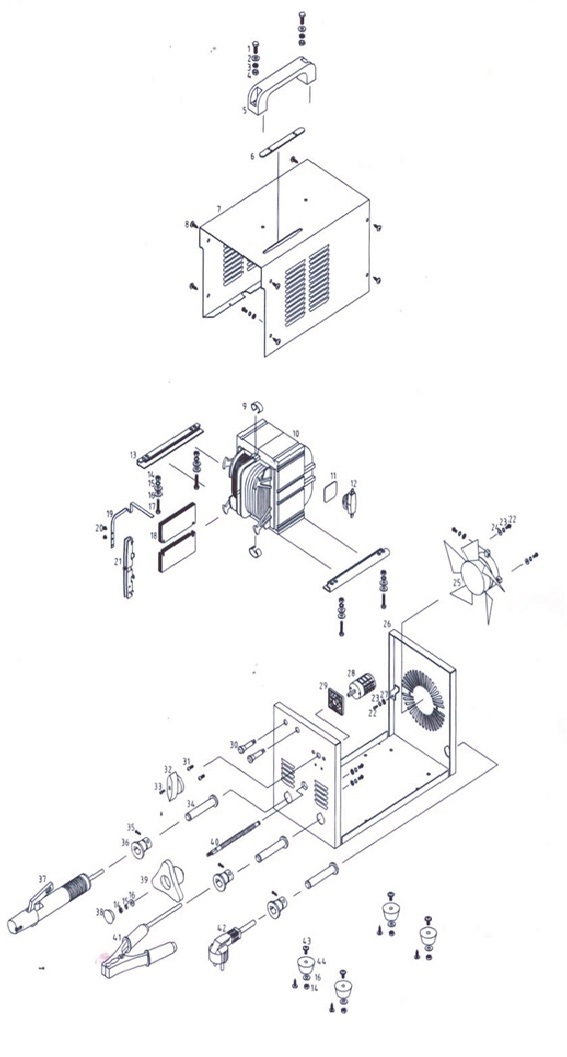 ЗАПЧАСТИ ДЛЯ ТРАНСФОРМАТОРА СВАРОЧНОГО ELITECH АС 200Т